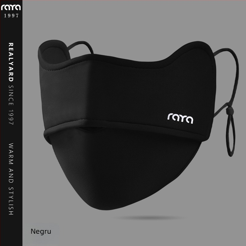 Mască de ciclism de iarnă, din bumbac, unisex, brodată, anti-praf