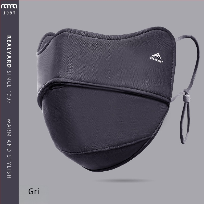 Mască de ciclism de iarnă, din bumbac, unisex, brodată, anti-praf