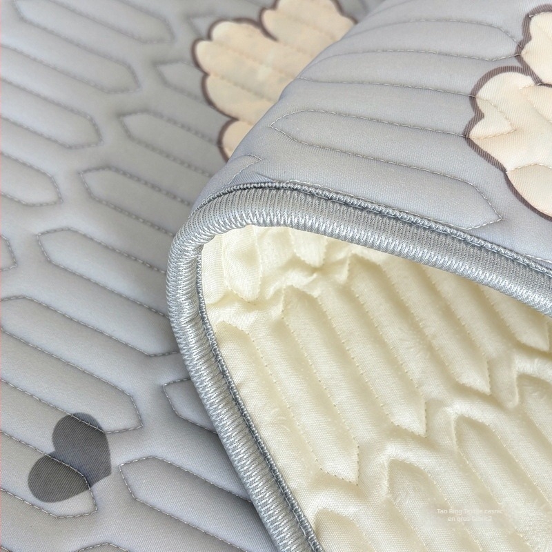 Set din latex sintetic, răcoros, format din trei piese, cu husă imprimată căptușită, pliabil pentru dormitoare