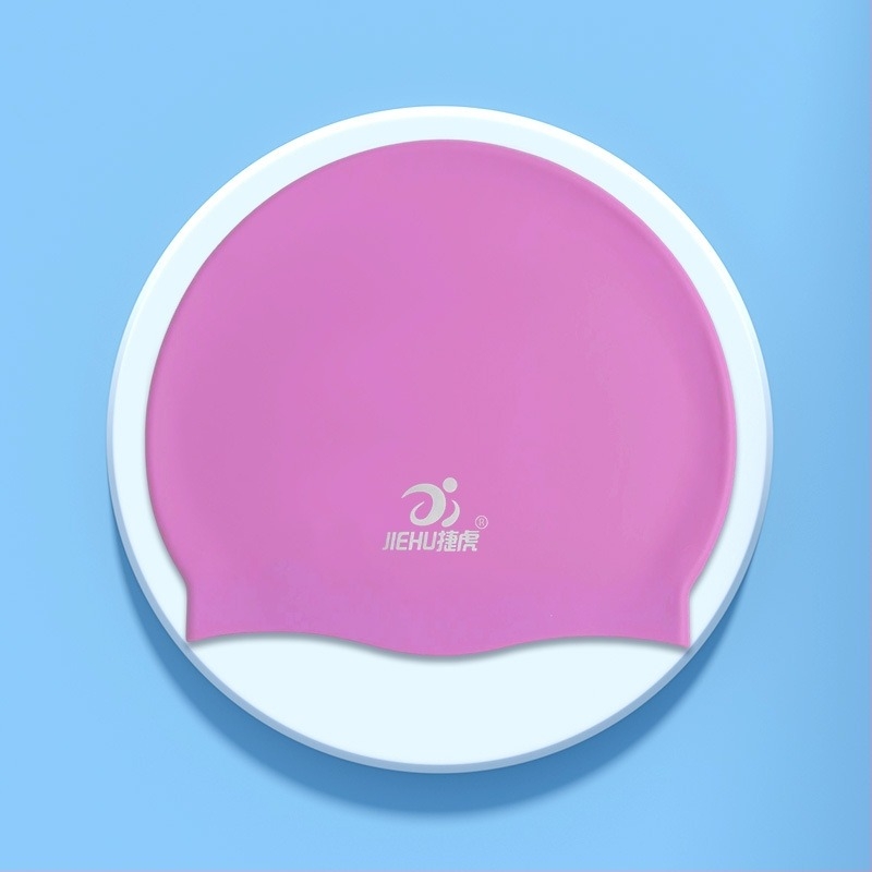 Șapcă de înot Jie Hu, din silicon, culoare solidă, pentru adulți