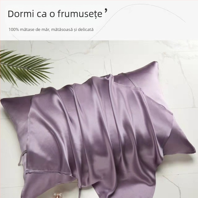 Față de pernă din mătase de dudă – Powerful Factory, fără logo, fără personalizare, 100% mătase