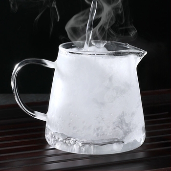 Set de ceai din sticlă rezistentă la temperatură, cu filtru pentru ceai încorporat și filtru de infuzie