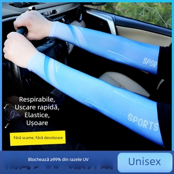 Manșete din mătase de gheață cu protecție UV pentru bărbați și femei, ușoare și respirabile, pentru sporturi în aer liber, ciclism și pescuit