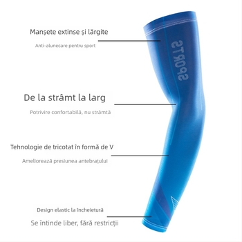 Manșete din mătase de gheață cu protecție UV pentru bărbați și femei, ușoare și respirabile, pentru sporturi în aer liber, ciclism și pescuit