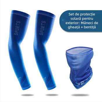 Manșete din mătase de gheață cu protecție UV pentru bărbați și femei, ușoare și respirabile, pentru sporturi în aer liber, ciclism și pescuit