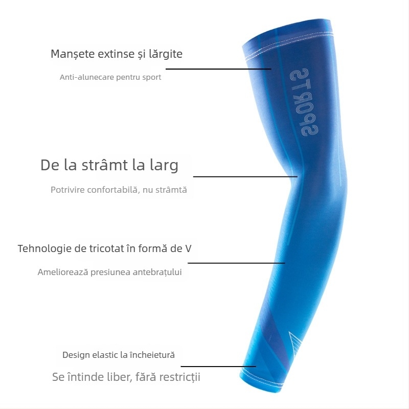 Manșete din mătase de gheață cu protecție UV pentru bărbați și femei, ușoare și respirabile, pentru sporturi în aer liber, ciclism și pescuit