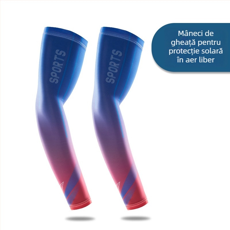 Manșete din mătase de gheață cu protecție UV pentru bărbați și femei, ușoare și respirabile, pentru sporturi în aer liber, ciclism și pescuit