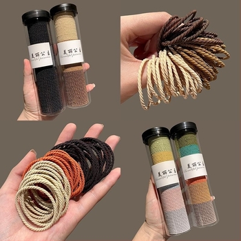 Elastic pentru păr pentru copii, cu anti-derapare, elasticitate înaltă și durabil, accesoriu de fixare a părului, model cu plante și flori, material cauciuc, Primăvara 2025