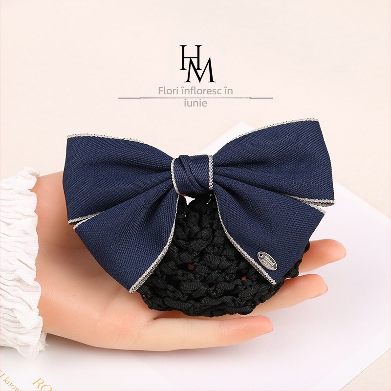 Șnur pentru păr din satin cu funda, design original, lucrat manual, ambalare individuală