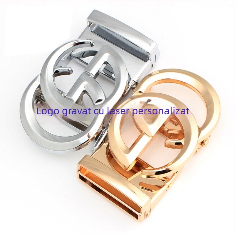  Cataramă automată pentru curea, din aliaj, în formă elipsă, model cu litere, stil de afaceri