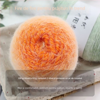 Fire de pătură cu design gradient, Semi-worsted, fire balon pentru tricotat manual, alias Cake line, brand Also Warm