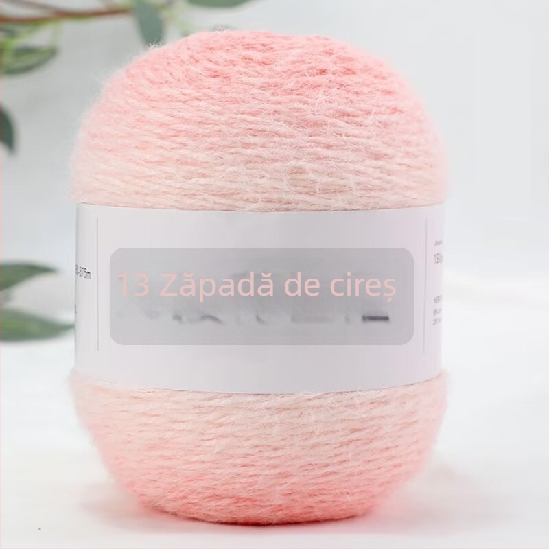 Fire de pătură cu design gradient, Semi-worsted, fire balon pentru tricotat manual, alias Cake line, brand Also Warm