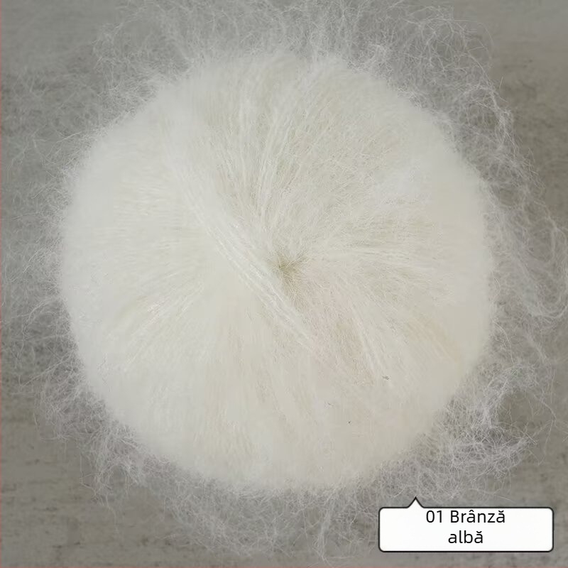 Fir amestecat pentru tricotat manual – din lână de alpaca și Mohair cu fire lungi; învârtire inelară; formă de fir: grup; Mu Pai