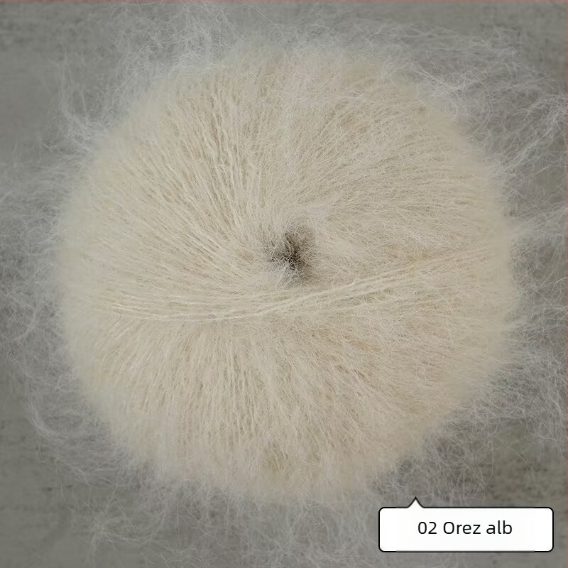 Fir amestecat pentru tricotat manual – din lână de alpaca și Mohair cu fire lungi; învârtire inelară; formă de fir: grup; Mu Pai