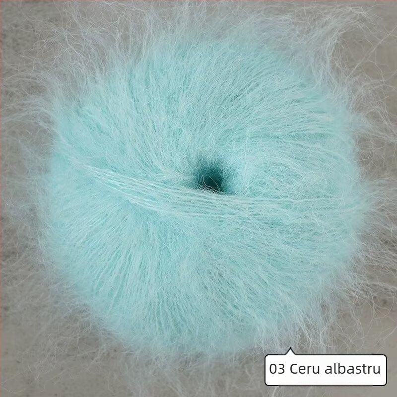 Fir amestecat pentru tricotat manual – din lână de alpaca și Mohair cu fire lungi; învârtire inelară; formă de fir: grup; Mu Pai