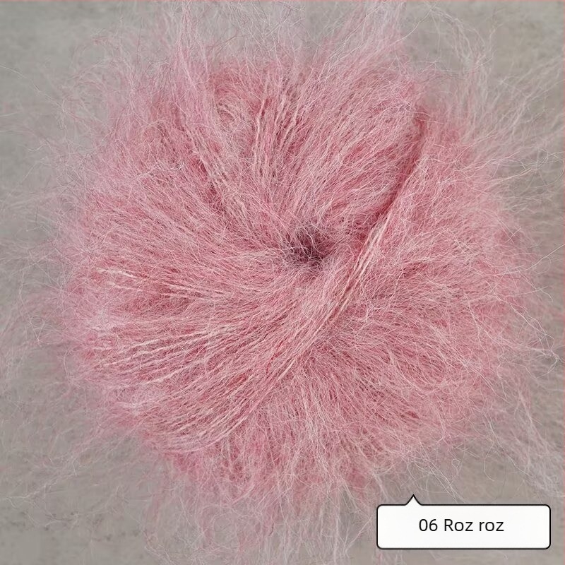 Fir amestecat pentru tricotat manual – din lână de alpaca și Mohair cu fire lungi; învârtire inelară; formă de fir: grup; Mu Pai
