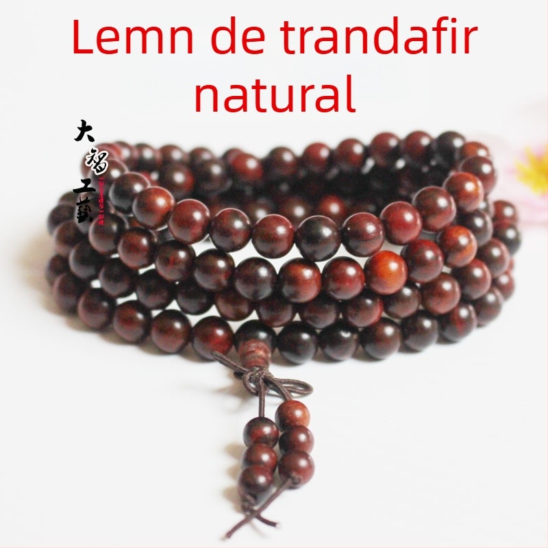 Brățară mala budistă cu 108 mărgele din abanos și lemn de trandafir, 6 mm sau 8 mm