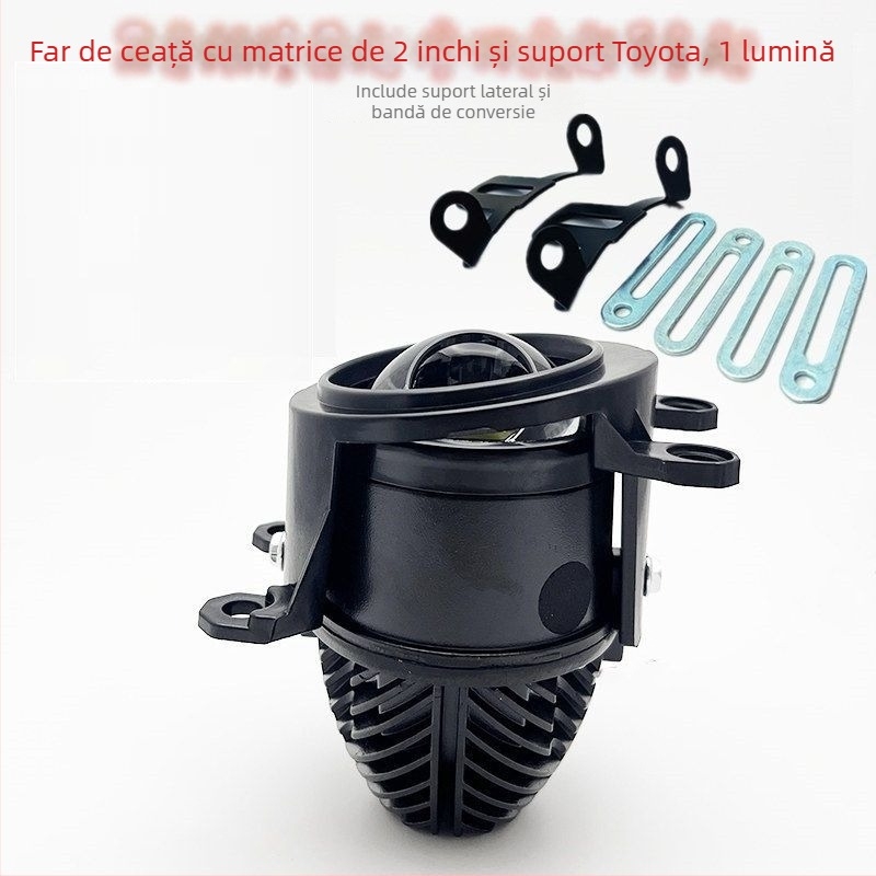 Lumină de ceață frontală LED, 45W, 12V, lentilă cu focalizare dublă și fisheye