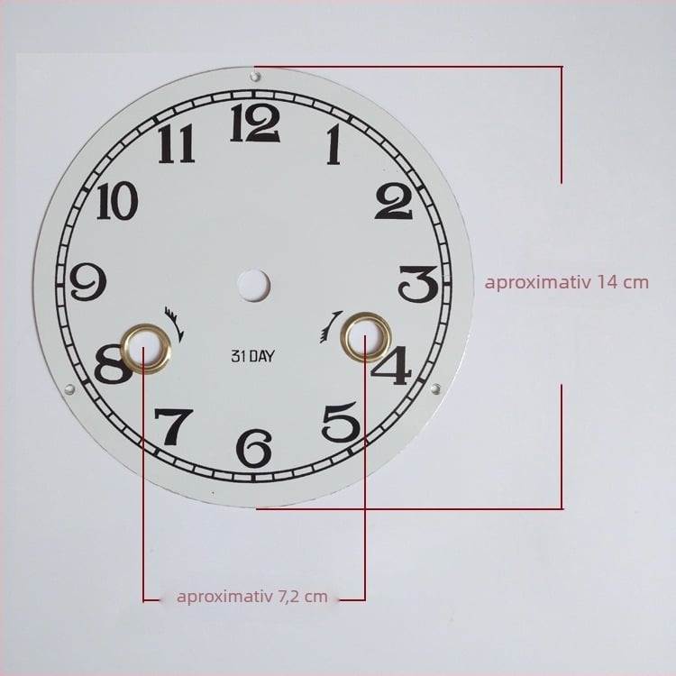 Cadran mecanic de ceas cu mișcare Yueya, cadran metalic, față dublă DIY pentru ceas