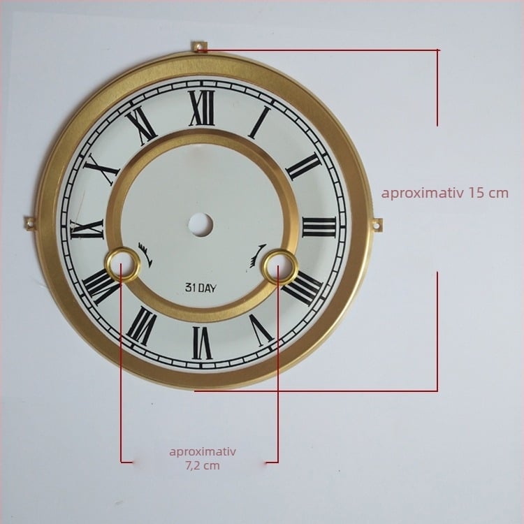 Cadran mecanic de ceas cu mișcare Yueya, cadran metalic, față dublă DIY pentru ceas