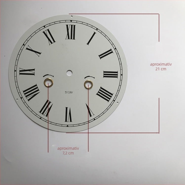 Cadran mecanic de ceas cu mișcare Yueya, cadran metalic, față dublă DIY pentru ceas