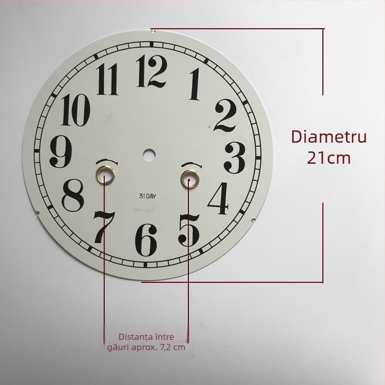 Cadran mecanic de ceas cu mișcare Yueya, cadran metalic, față dublă DIY pentru ceas