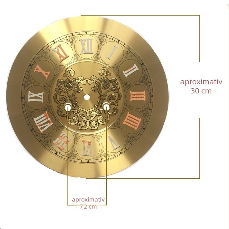 Cadran mecanic de ceas cu mișcare Yueya, cadran metalic, față dublă DIY pentru ceas