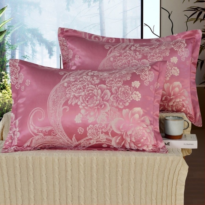 Set fețe de pernă din bumbac jacquard, 100% bumbac, vopsire prin fire, Nordic stil, țesătură 60s