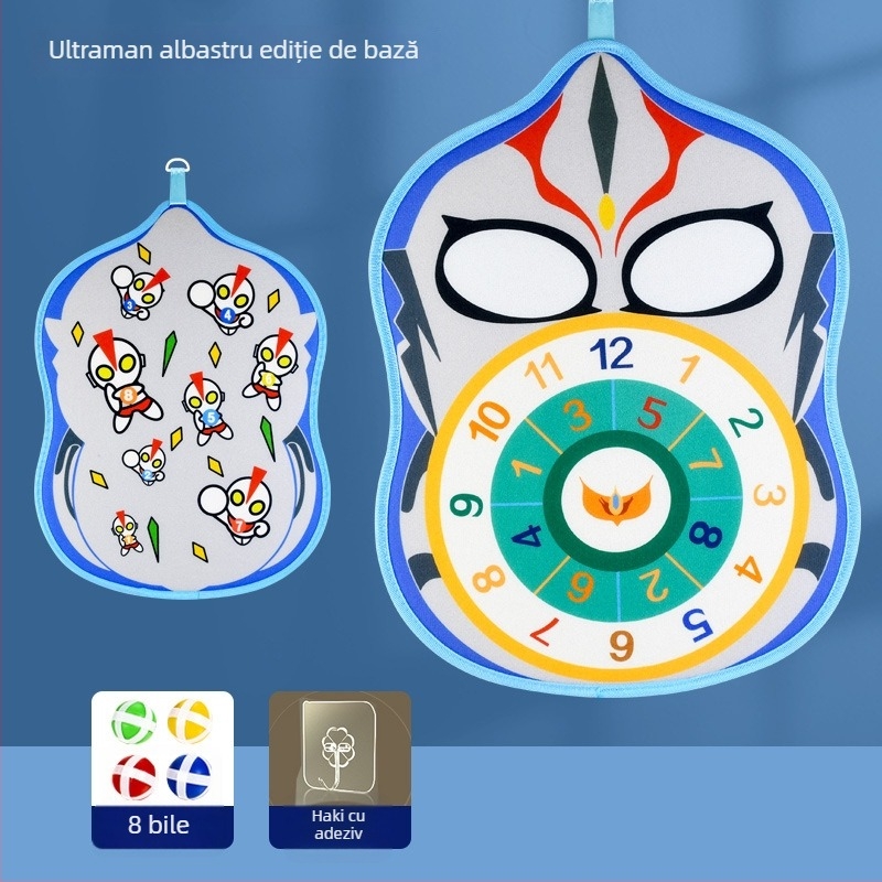 Joc de aruncat cu minge țintă lipicioasă și tablă cu ventuze — Qi Xiaonan; material: țesătură pufoasă; pentru copii 4–6 ani