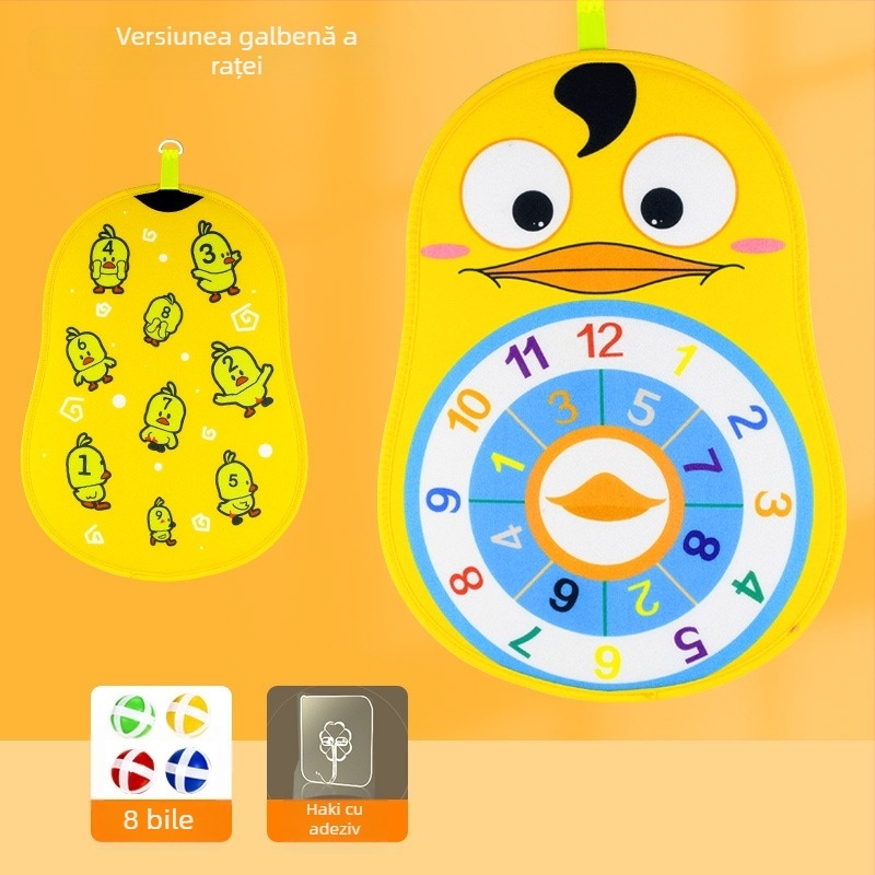 Joc de aruncat cu minge țintă lipicioasă și tablă cu ventuze — Qi Xiaonan; material: țesătură pufoasă; pentru copii 4–6 ani