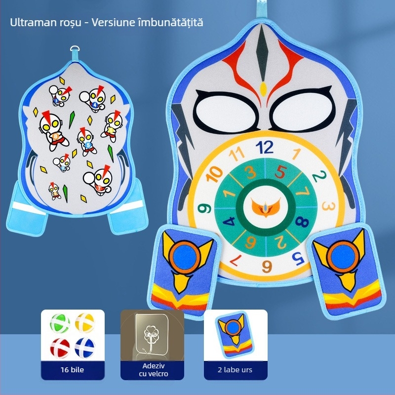 Joc de aruncat cu minge țintă lipicioasă și tablă cu ventuze — Qi Xiaonan; material: țesătură pufoasă; pentru copii 4–6 ani