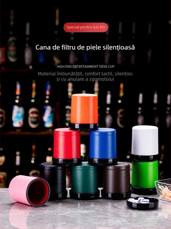 Set zaruri cu cupe din piele, colțuri rotunde, origine Zhejiang, 100 buc.