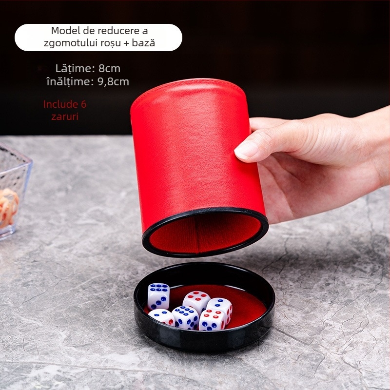 Set zaruri cu cupe din piele, colțuri rotunde, origine Zhejiang, 100 buc.