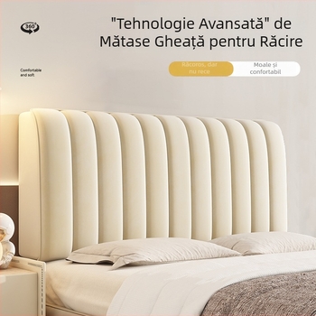 Acoperire pentru marginea patului din catifea de lapte, cu model de panglici de pâine, potrivită pentru toate anotimpurile, protecție completă împotriva loviturilor, căptușită și protecție împotriva prafului