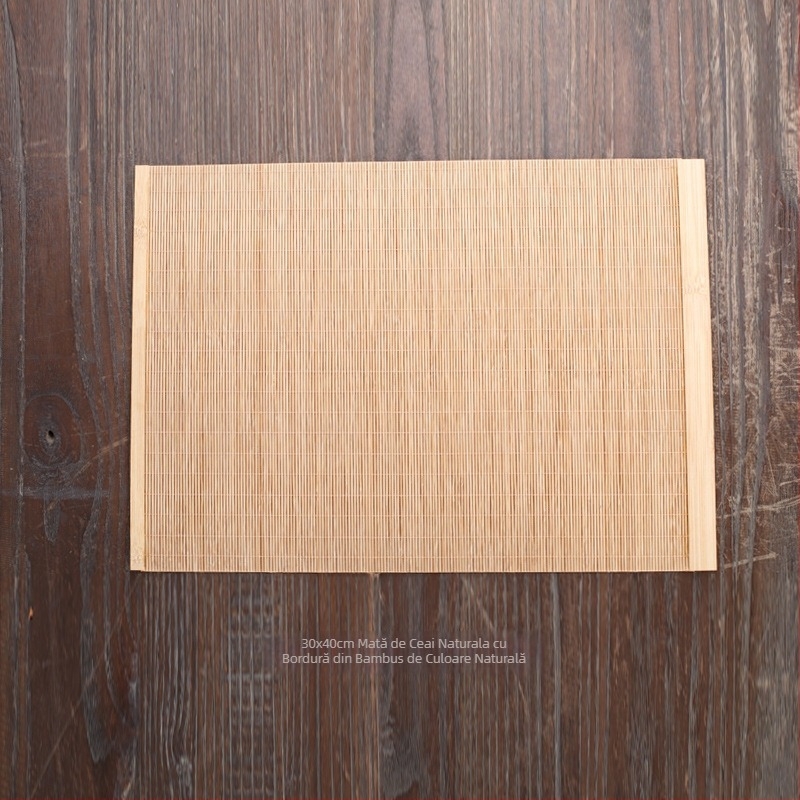 Covoraș de ceai din bambus cu margine cusută, izolație pentru ceai, personalizabil cu siglă, lansare în 2024