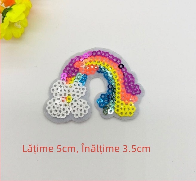 Aplicație Om de zăpadă – Broderie cu mărgele și paiete pentru decor DIY brad Crăciun (Material: Broderie cu mărgele; Domeniu de aplicație: Altele; Marcă: Altele)
