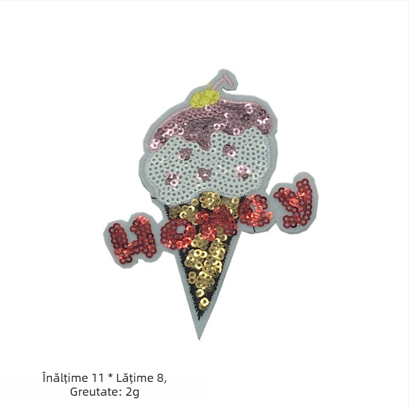 Aplicație Om de zăpadă – Broderie cu mărgele și paiete pentru decor DIY brad Crăciun (Material: Broderie cu mărgele; Domeniu de aplicație: Altele; Marcă: Altele)