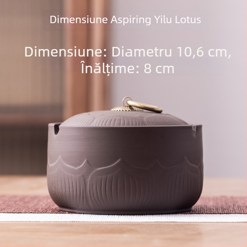 Cenușar ceramic cu capac — rezistent la vânt, decorativ, imprimare logo, posibilitate de personalizare