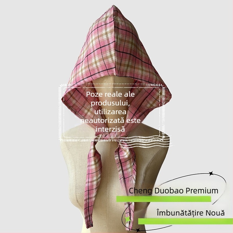 Accesorii pentru cap: eșarfă cu glugă, stil retro japonez, unisex, bumbac