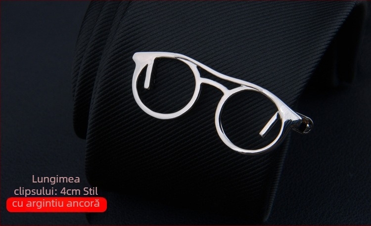 Clip de cravată pentru bărbați, design floare de guler, procesare personalizabilă, ambalare individuală