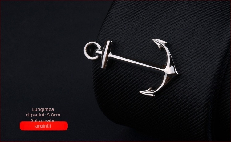 Clip de cravată pentru bărbați, design floare de guler, procesare personalizabilă, ambalare individuală