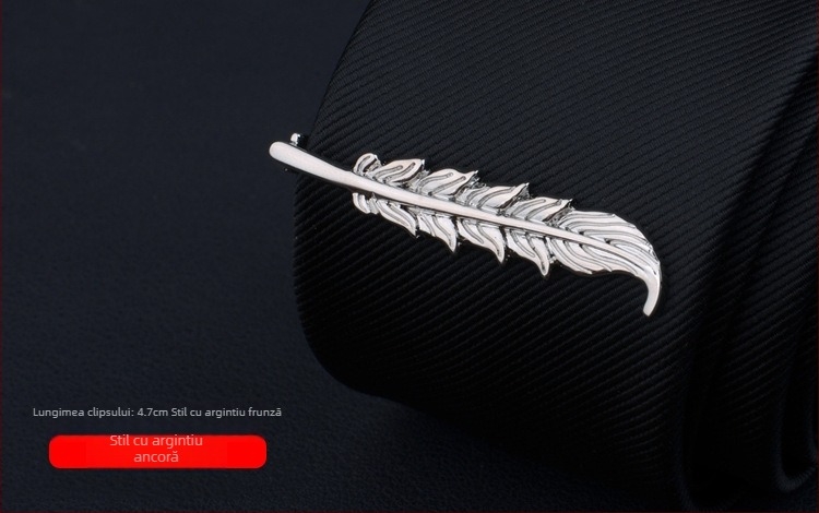 Clip de cravată pentru bărbați, design floare de guler, procesare personalizabilă, ambalare individuală