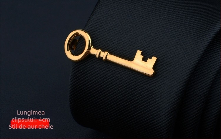 Clip de cravată pentru bărbați, design floare de guler, procesare personalizabilă, ambalare individuală