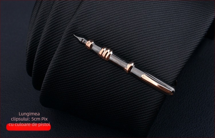 Clip de cravată pentru bărbați, design floare de guler, procesare personalizabilă, ambalare individuală
