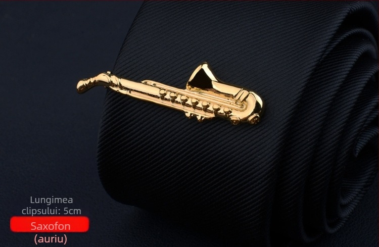 Clip de cravată pentru bărbați, design floare de guler, procesare personalizabilă, ambalare individuală