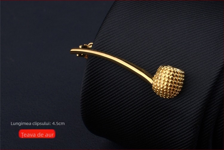 Clip de cravată pentru bărbați, design floare de guler, procesare personalizabilă, ambalare individuală