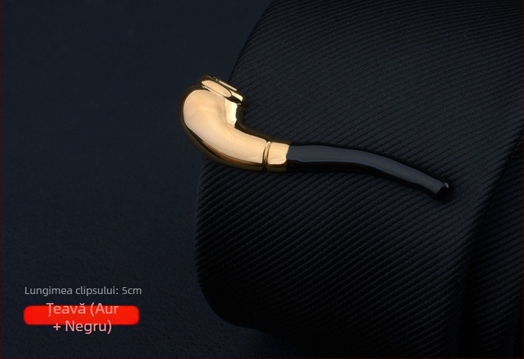 Clip de cravată pentru bărbați, design floare de guler, procesare personalizabilă, ambalare individuală
