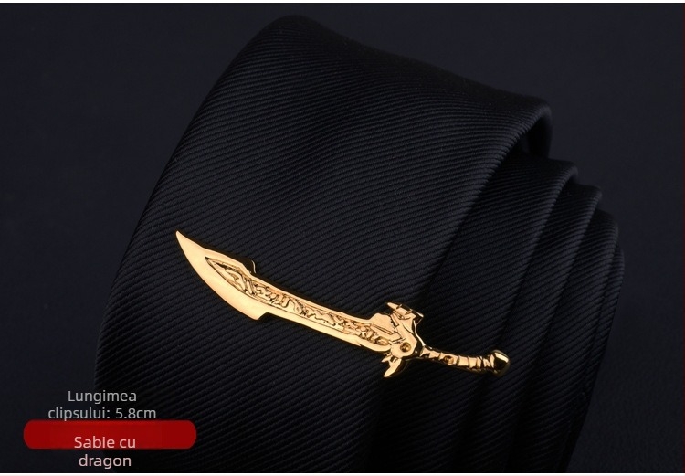 Clip de cravată pentru bărbați, design floare de guler, procesare personalizabilă, ambalare individuală