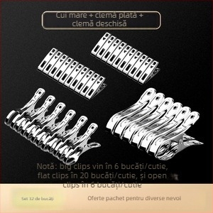 Clip de uscare din oțel inoxidabil 201, modelul 658, pentru șosete, cămăși, costume, cravate și haine; nepliabil; ambalaje variate