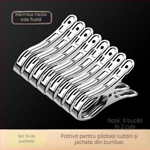 Clip de uscare din oțel inoxidabil 201, modelul 658, pentru șosete, cămăși, costume, cravate și haine; nepliabil; ambalaje variate